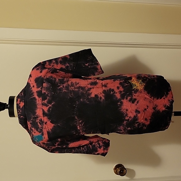 NWT: Disney Mickey Mouse Halloween Tie-Dye Woven Unisex Adult Shirt - Picture 7 of 14